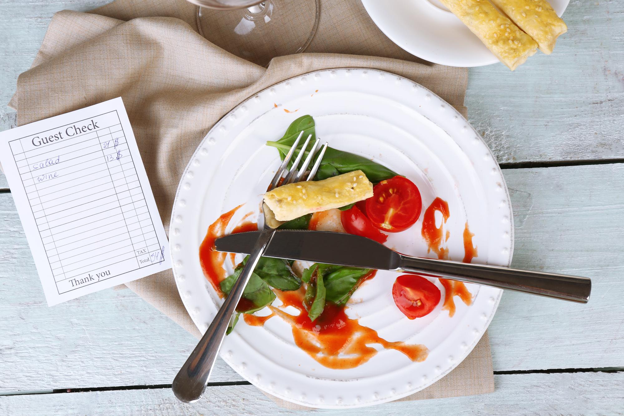 menu tasting session with notes and plates