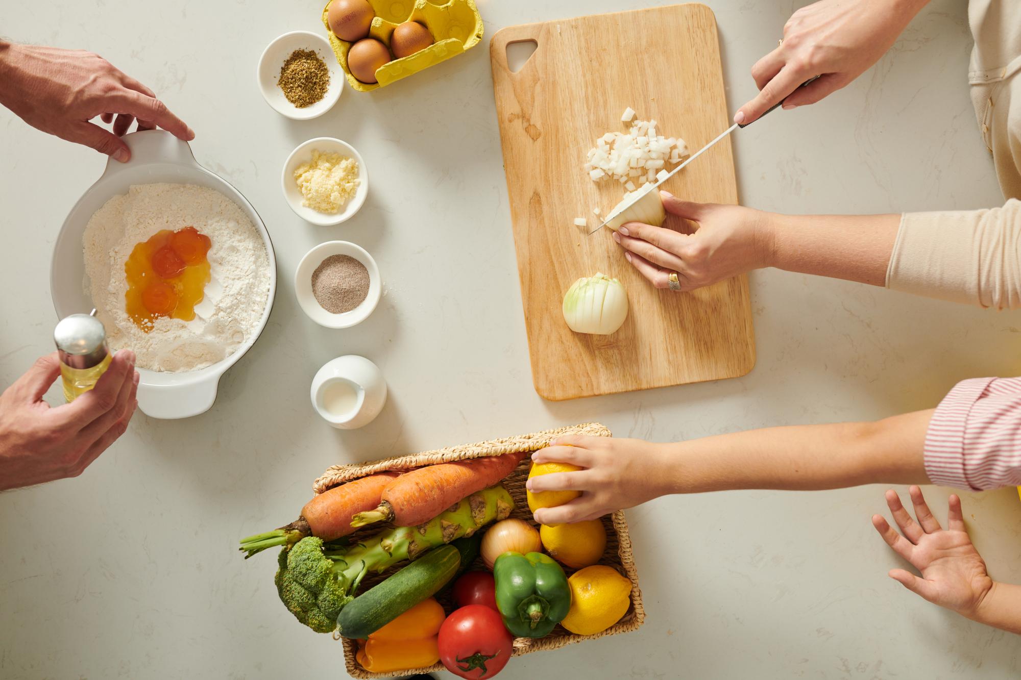 hands-on culinary workshop with participants